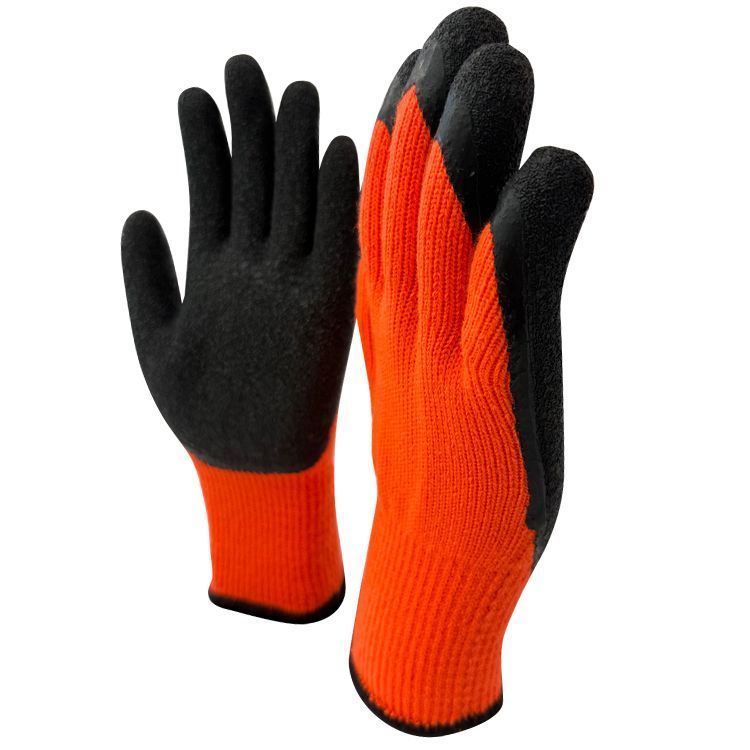 Перчатки акриловые с рифленым латексным покрытием