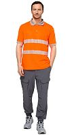 Футболка-поло сигнальная 'Фликер' фл.-оранжевая